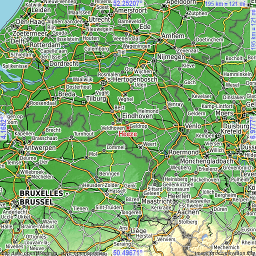 Topographic map of Heeze