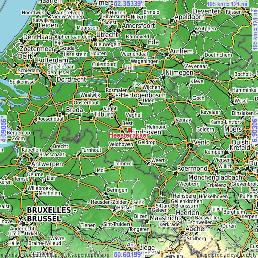 Topographic map of Heesterakker