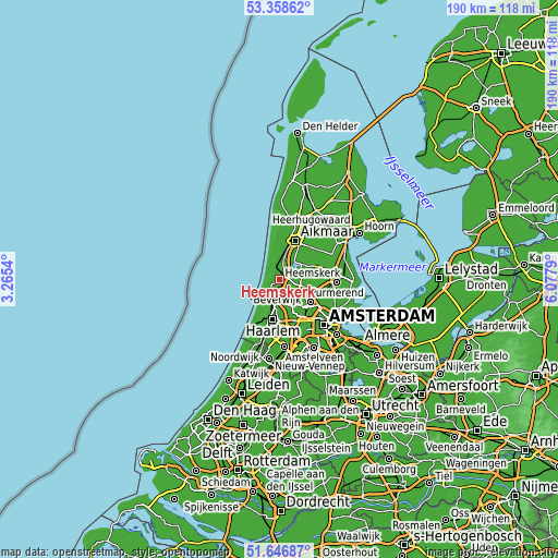 Topographic map of Heemskerk