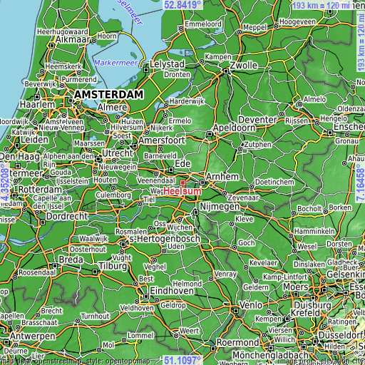 Topographic map of Heelsum