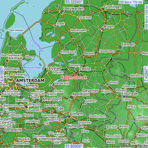 Topographic map of Hattemerbroek