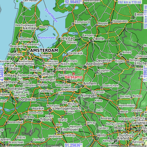 Topographic map of Harskamp