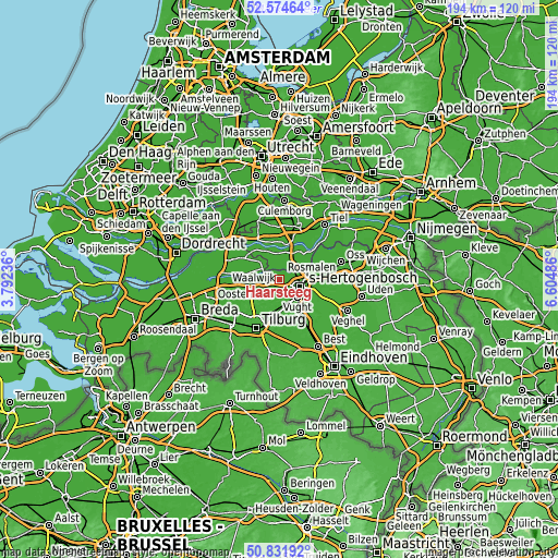 Topographic map of Haarsteeg