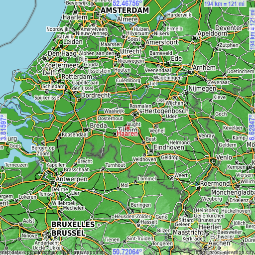 Topographic map of Haaren