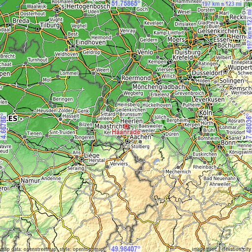 Topographic map of Haanrade