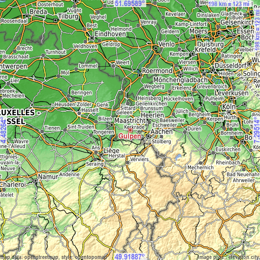 Topographic map of Gulpen