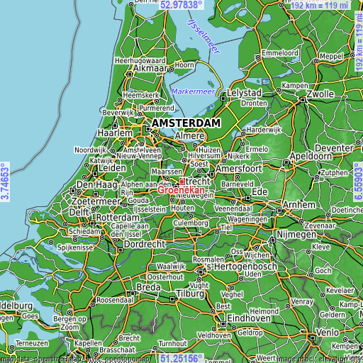 Topographic map of Groenekan