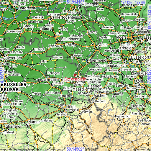 Topographic map of Grevenbicht