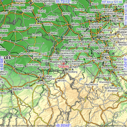 Topographic map of Gracht