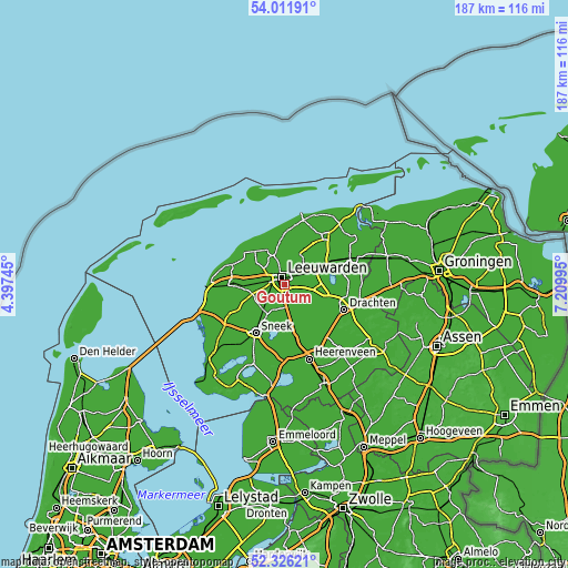 Topographic map of Goutum