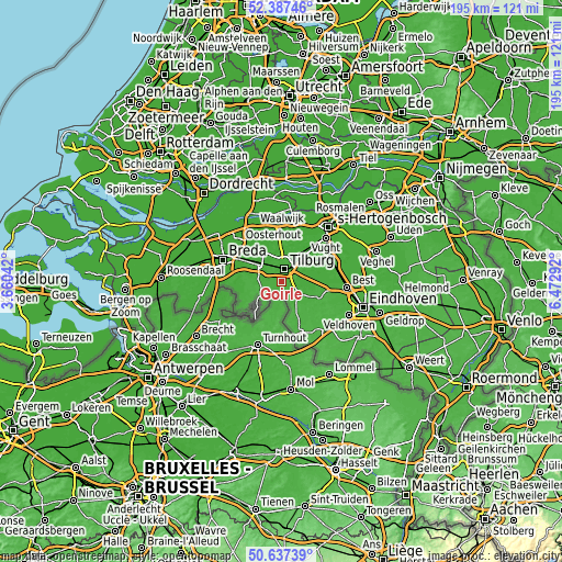 Topographic map of Goirle