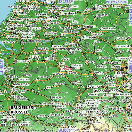 Topographic map of Gerwen