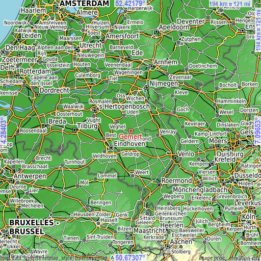 Topographic map of Gemert