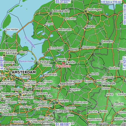 Topographic map of Frankhuis