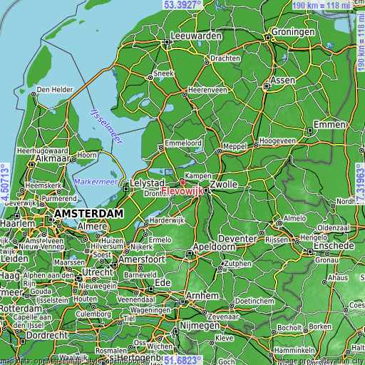 Topographic map of Flevowijk