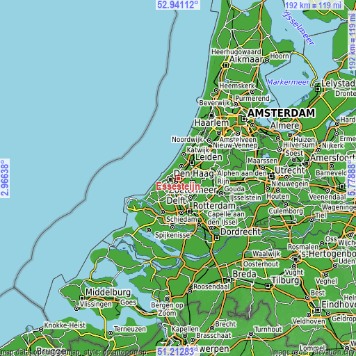 Topographic map of Essesteijn