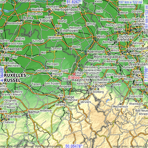 Topographic map of Elsloo