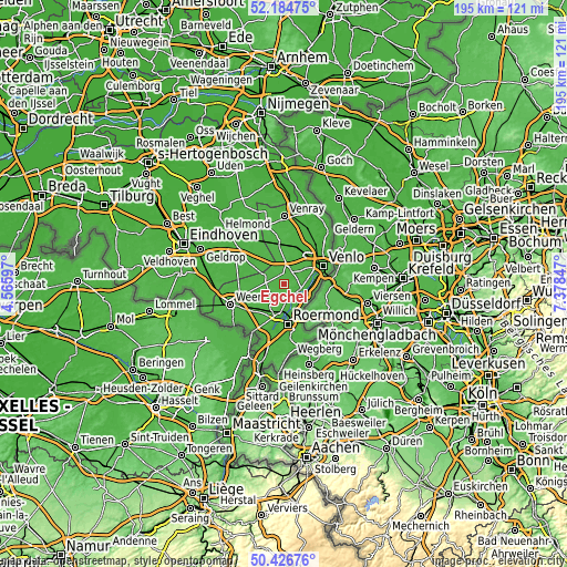 Topographic map of Egchel