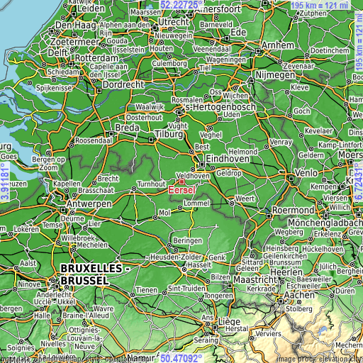 Topographic map of Eersel