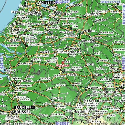 Topographic map of Eerschot