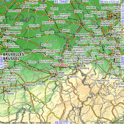 Topographic map of De Heeg