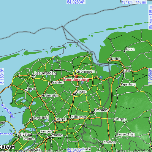 Topographic map of Coendersborg