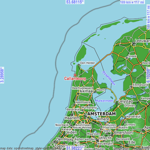 Topographic map of Callantsoog