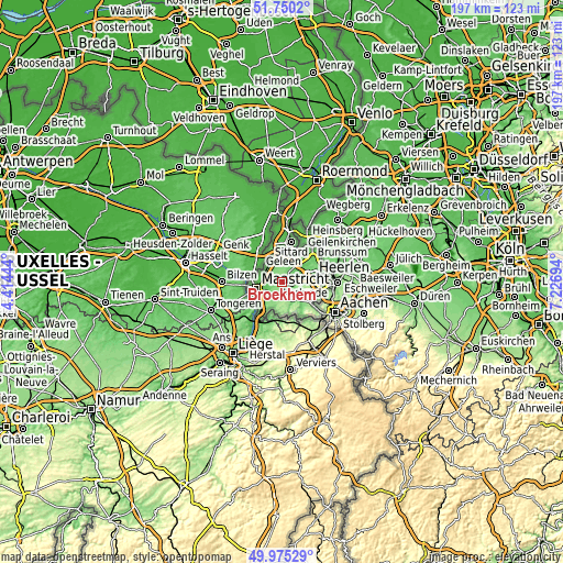 Topographic map of Broekhem