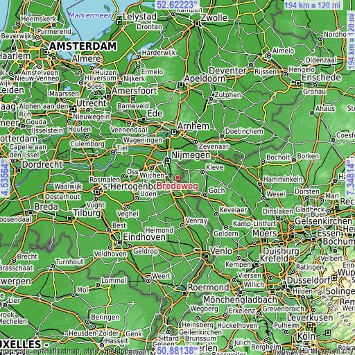 Topographic map of Bredeweg