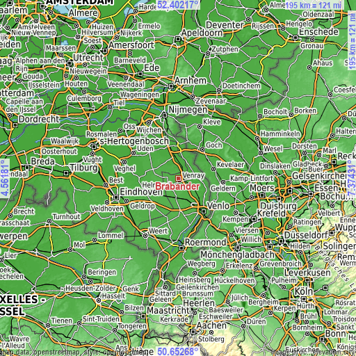 Topographic map of Brabander