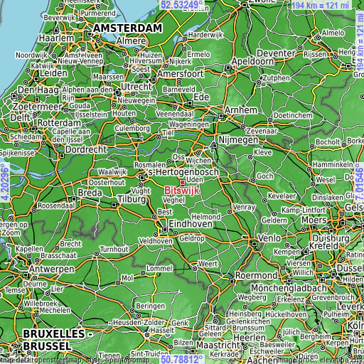 Topographic map of Bitswijk