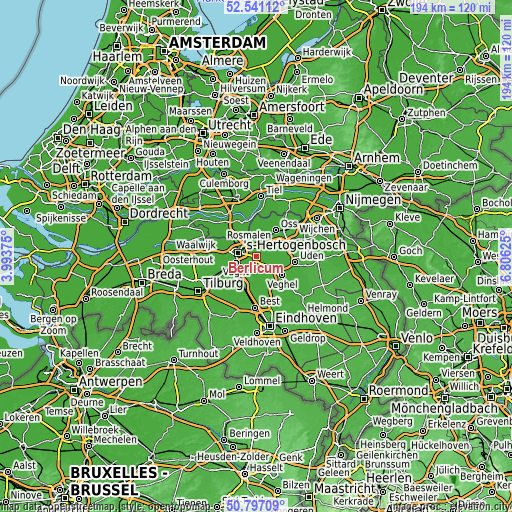 Topographic map of Berlicum