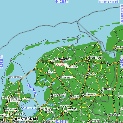 Topographic map of Burgum