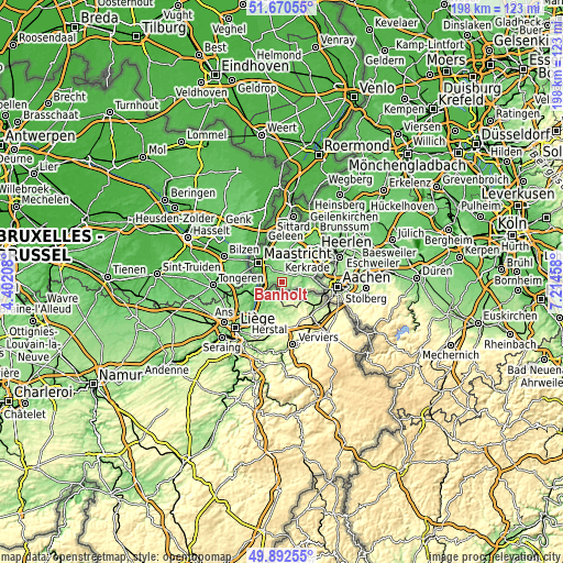 Topographic map of Banholt