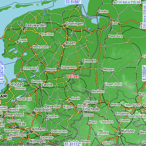 Topographic map of Ballast