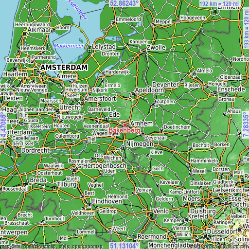 Topographic map of Bakenberg