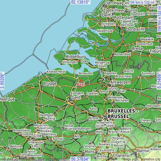 Topographic map of Axel