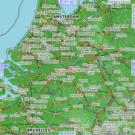 Topographic map of Ammerzoden