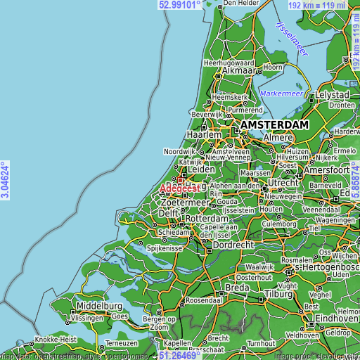 Topographic map of Adegeest