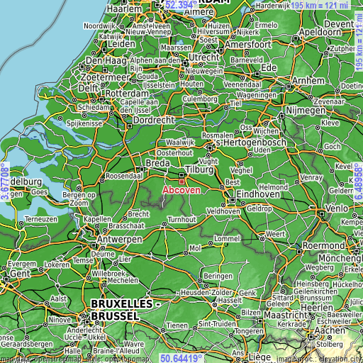 Topographic map of Abcoven