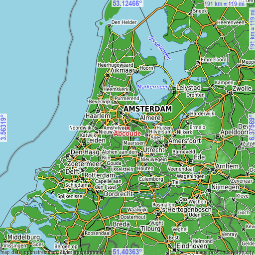 Topographic map of Abcoude