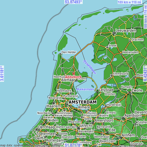 Topographic map of Abbekerk