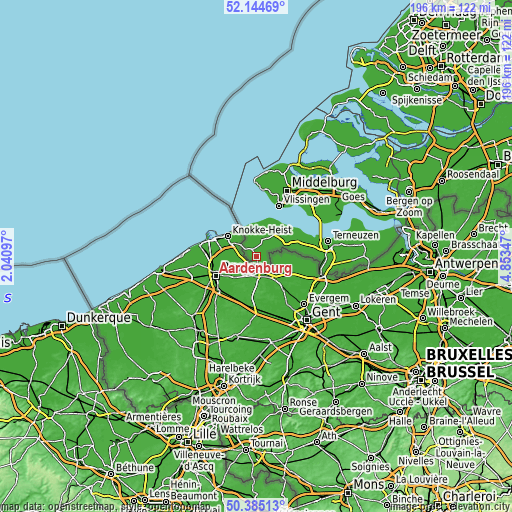 Topographic map of Aardenburg