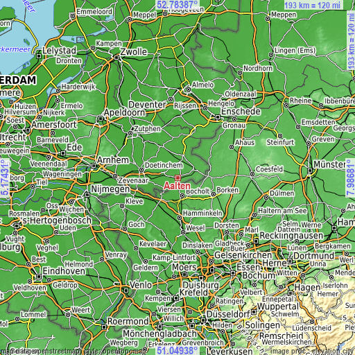 Topographic map of Aalten