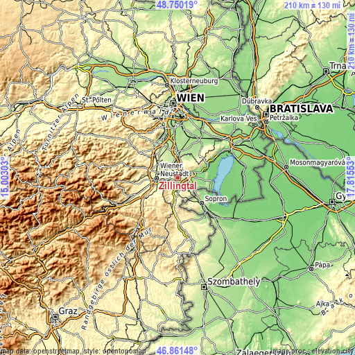 Topographic map of Zillingtal