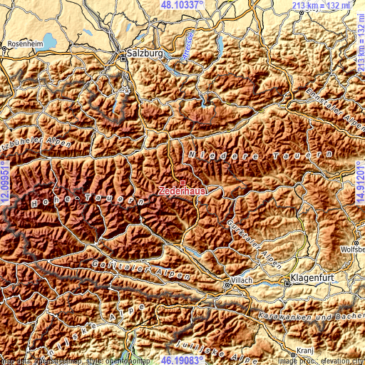 Topographic map of Zederhaus