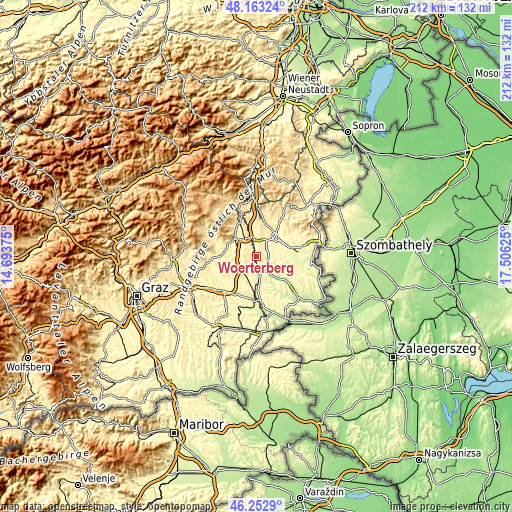 Topographic map of Wörterberg