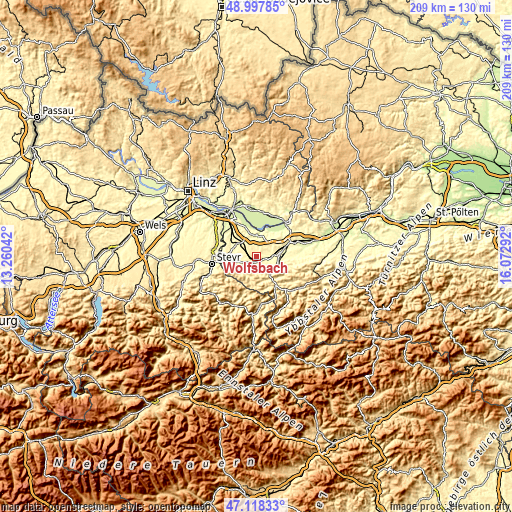 Topographic map of Wolfsbach