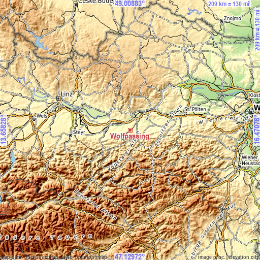 Topographic map of Wolfpassing