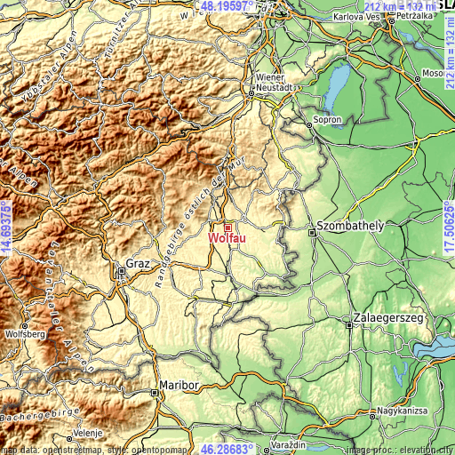 Topographic map of Wolfau